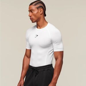 NWOT Gymshark ELEMENT BASELAYER T-SHIRT
Compression Fit White Men’s Large